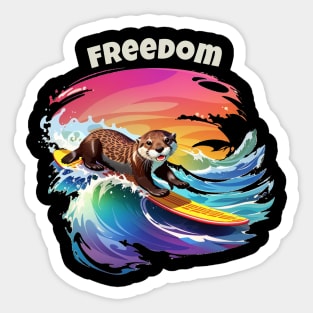 Freedom for 841 - Sea Otter Sticker